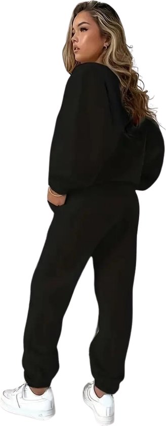 Bovista Combinaison de jogging - Combinaison maison - Adultes - Survêtement - Confortable - Pantalon de survêtement - Survêtement - Femme - Hiver - Zwart - M