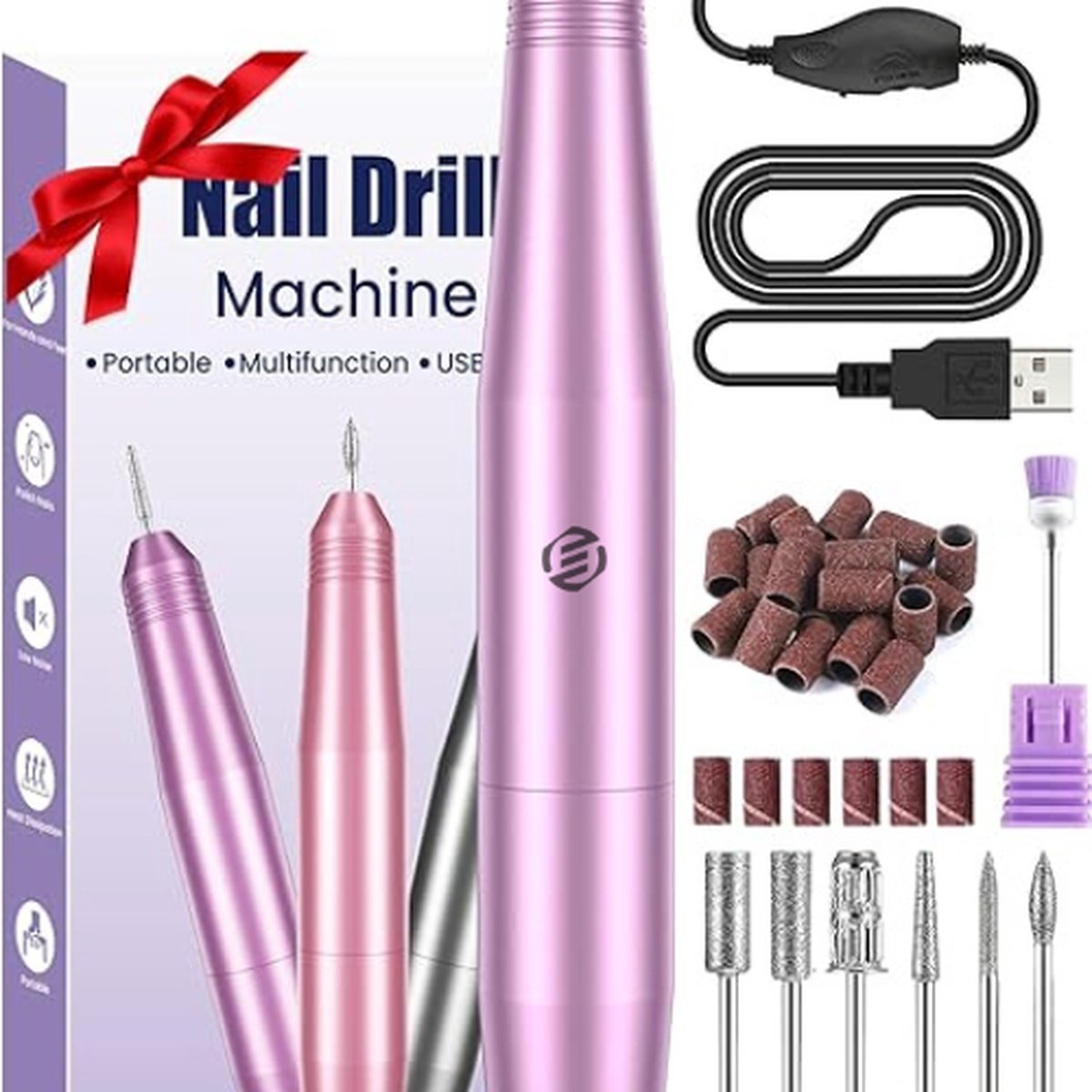 Equivera Elektrische Nagelvijl - Nagelfrees - Electric Nail File - Manicureset - Manicure. Pedicure - Nagelvijl - Nagelboor - Kerstcadeau - Sinterklaas - Sinterklaas Cadeau - Cadeau Voor Vrouw - Cadeau Voor Man - Cadeau