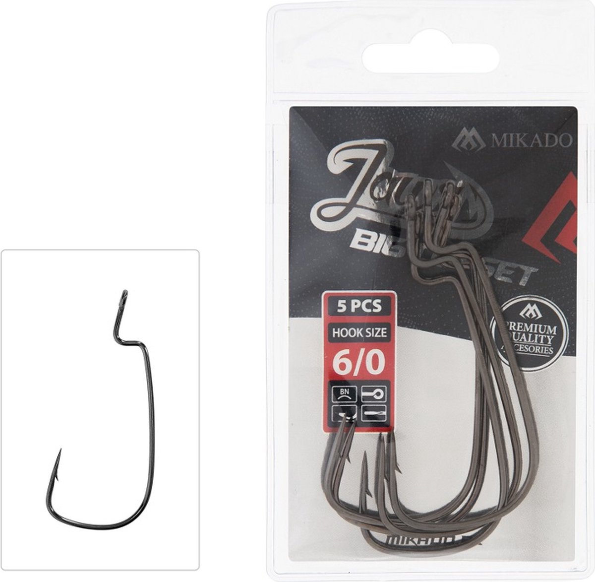 Mikado Hook Jaws Big Offet NO 5/0 - 5 pcs.