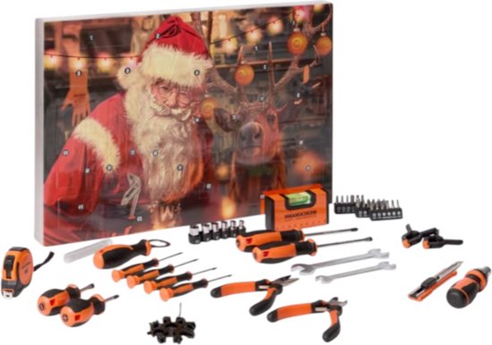 Adventskalender Voor de doe het zelf man - 24 Dagen nieuw Gereedschap - Blind Box Geschenkdoos Set - Cadeau voor Kerstmis - Kado - Aftelkalender