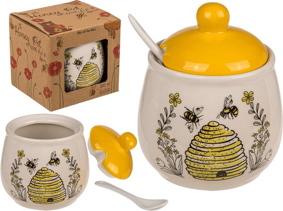 Ceramische Suikerpot Met Deksel En Lepel, 300 Ml, Voor Suiker, Zout En Specerijen Keukenaccessoire