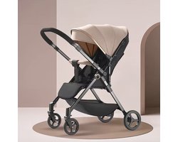 J&R Kinderwagen - Wandelwagen - Buggy - Zitten/Liggen - Inklapbaar - Mobiel - 0 tot 3 jaar - Ultralicht - Zwart/Khaki