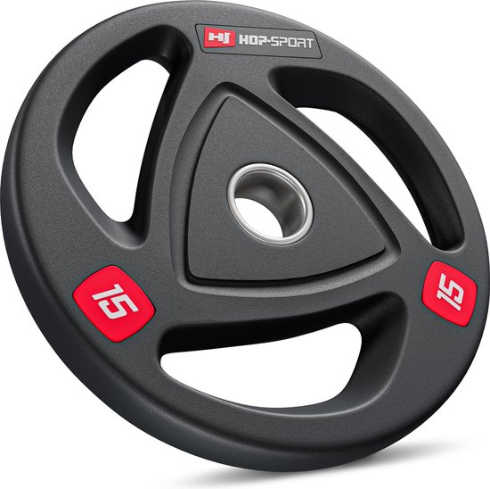 Rubberen olympische grip halterschijven - Fitness Seller