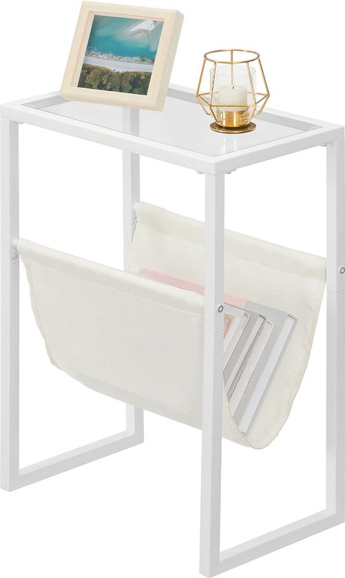 HOOBRO Ronde bijzettafel met 2 lagen, klein nachtkastje, salontafel