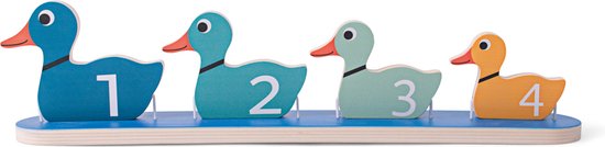 BS Eendjes Op Rij - FSC Hout - Actiespel - Werpspel - Spelletjes voor kinderen - Buiten speelgoed - Buitenspel - Strandspeelgoed - Buiten Spellen - Tuin Speelgoed - Houten speelgoed - StVanaf 3 jaar