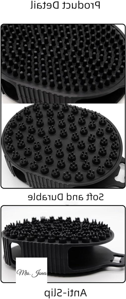 Mrs. Jones hondenborstels kort haar rubberen strip honden katten geel .