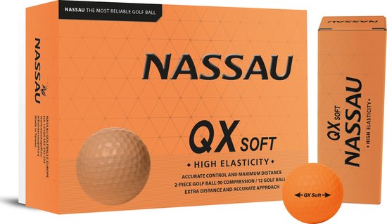 Nassau QX Soft - Golfballen - 12 stuks - Oranje van Nassau — afbeelding 2