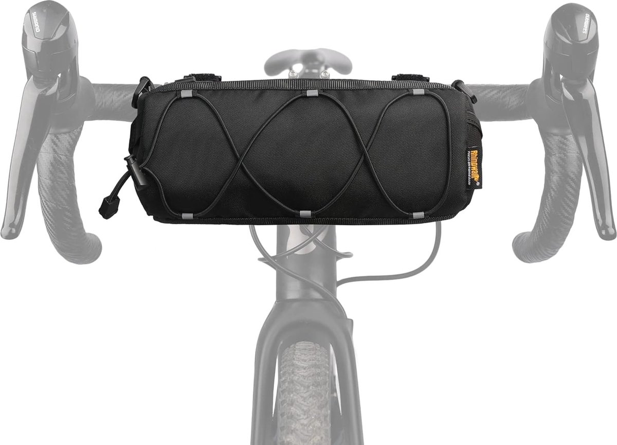 fietstas + bagagedrager - fietstas - 2,4 l - 24.5 * 10 cm - zwart