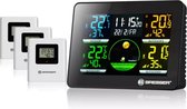 Bol.com BRESSER Weerstation - Thermo Hygro Quadro NLX - Thermo-/Hygrometer - 3 Buitensensoren aanbieding