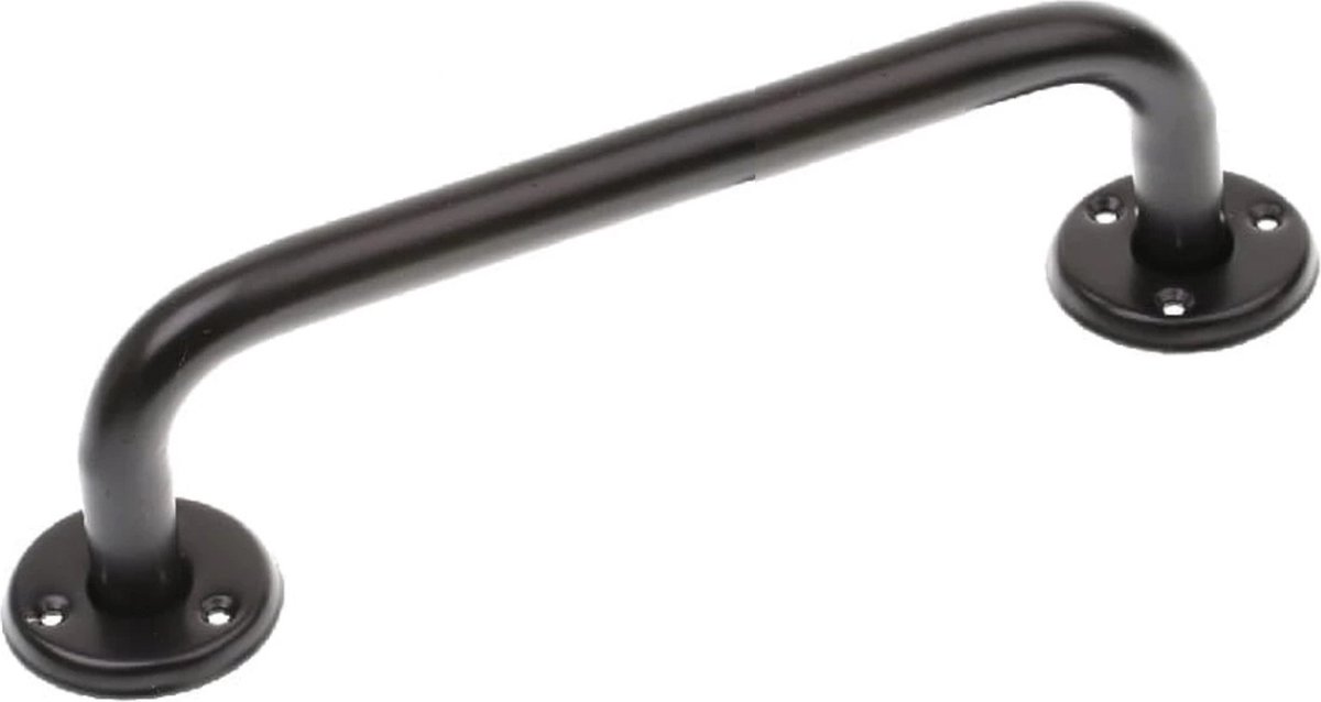 Zwarte Wandbeugel - Extra Grip - 30 cm - Handgreep / Wandgreep Voor Badkamer / Douche / Toilet - Toiletbeugel - Badgreep - Douchegreep - Non-Slip Grab Bar - Keuken - Trap - Handgreep Keukenkastjes - Veiligheidsgreep - Inclusief Schroeven