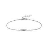 Bracelet Argent Rhodié Faisceau Zircone 16 + 3 Cm 1335382