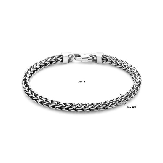 Kuzzoi Boeddha zilveren armband voor heren, handgemaakte koningsketting- armband (5 mm) van geoxideerd 925 sterling zilver, massieve koningsarmband voor mannen, 21,5 g zwaar, 0202282422, Eine Grösse Kuzzoi Boeddha zilveren armband voor heren, handgemaakte koningsketting- armband (5 mm) van geoxideerd 925 sterling zilver, massieve koningsarmband voor mannen, 21,5 g zwaar, 0202282422, Eine Grösse