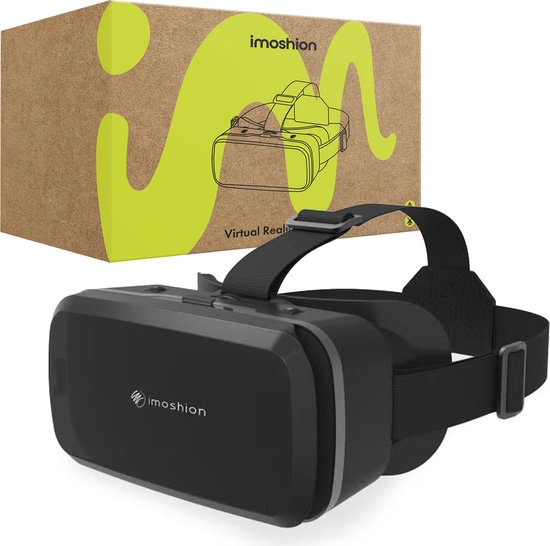 iMoshion VR Bril Smartphone - Virtual Reality Bril - Realistische 3D-ervaring - Geschikt voor iedere smartphone - Verstelbare hoofdband en comfortabel hoofdkussen