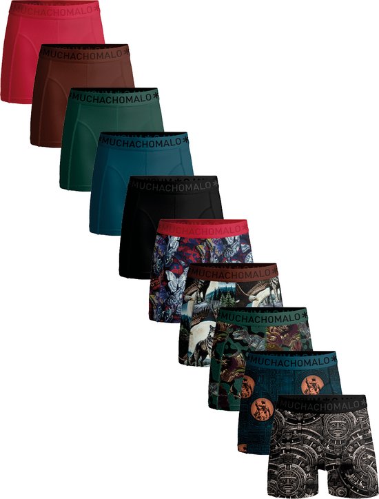 Muchachomalo Heren Boxershorts - 10 Pack - Maat L - 95% Katoen - Mannen Onderbroeken