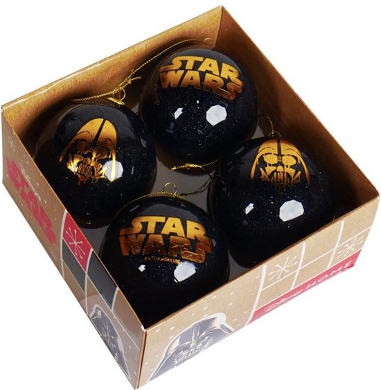 Disney Home Ornament – Star Wars Black/Gold Kerstballen