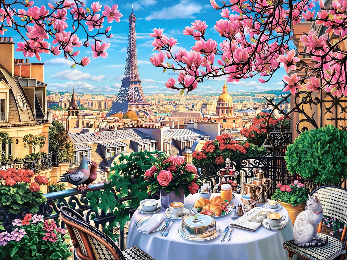 5D Diamond Painting Vierkante steentjes - Painting maat 50x70cm - Volledige bedekking - Complete set - Stad - Parijs