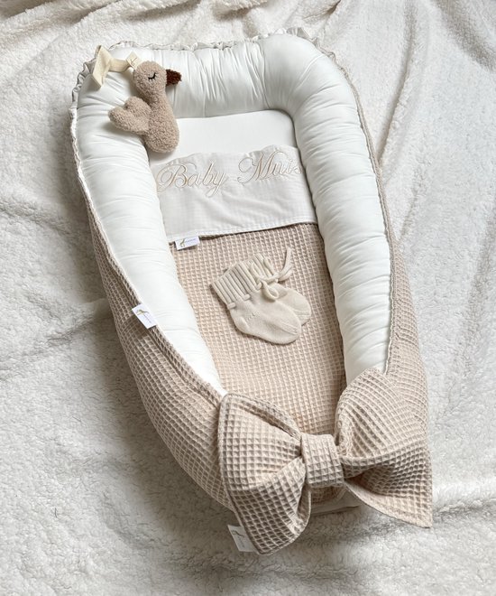 Babynestje Wafelstof groen - Klein Pakje