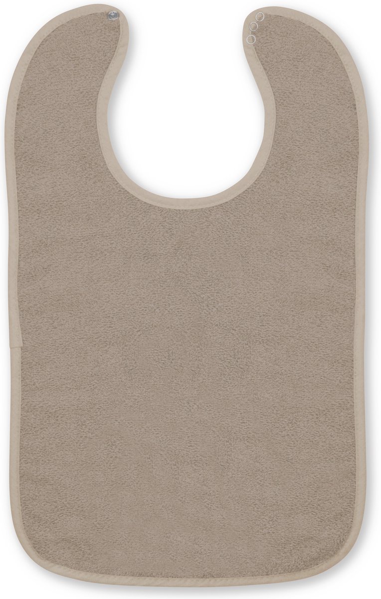 Goedkoopste Slab badstof met drukkers extra groot 30x50 taupe 6 stuks Mingle Moose.