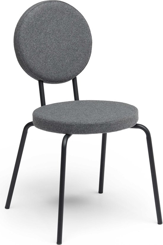 Puik Design - Option - Eetkamerstoel - Grijs - Round seat/Round backrest