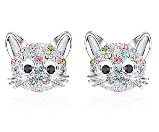 Boucles d'oreilles chat mignon