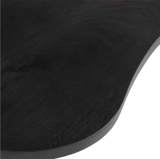 Salontafel Firenze Boonvorm Massief Mangohout Zwart 125x80x43 cm - Moderne Organische Woonkamertafel - Unieke Zwarte Houten Salontafel - Handgemaakt Design tafel