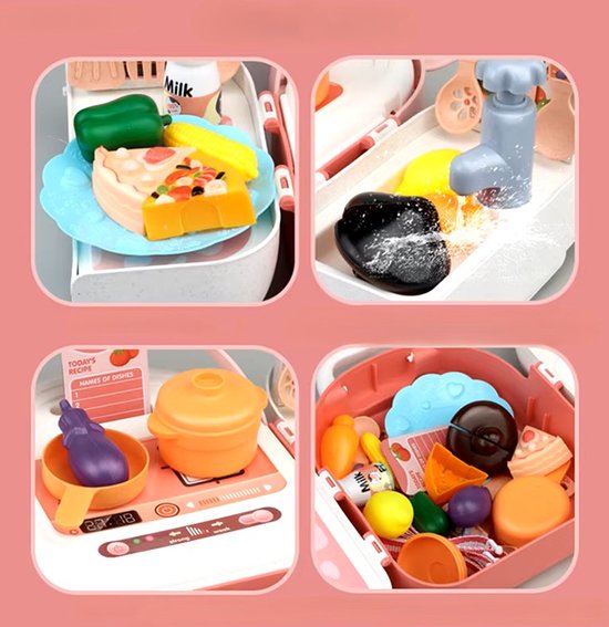 Accessoires De Cuisine Jouets – 100 Pièces En ABS – Légumes, Fruits, Snacks, Ustensiles – Jeu De Rôle éducatif Pour Enfants Dès 3 Ans