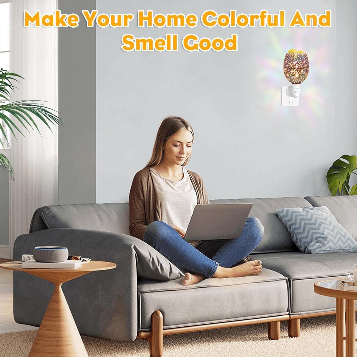 Nevolis Electric Wax Melt Burner - Plug Aroma Diffuser with Warmer Burner Lamp - Oil Burners for Wax Melts & Essential Oils - Glass Oil Burner Night Light Aroma .