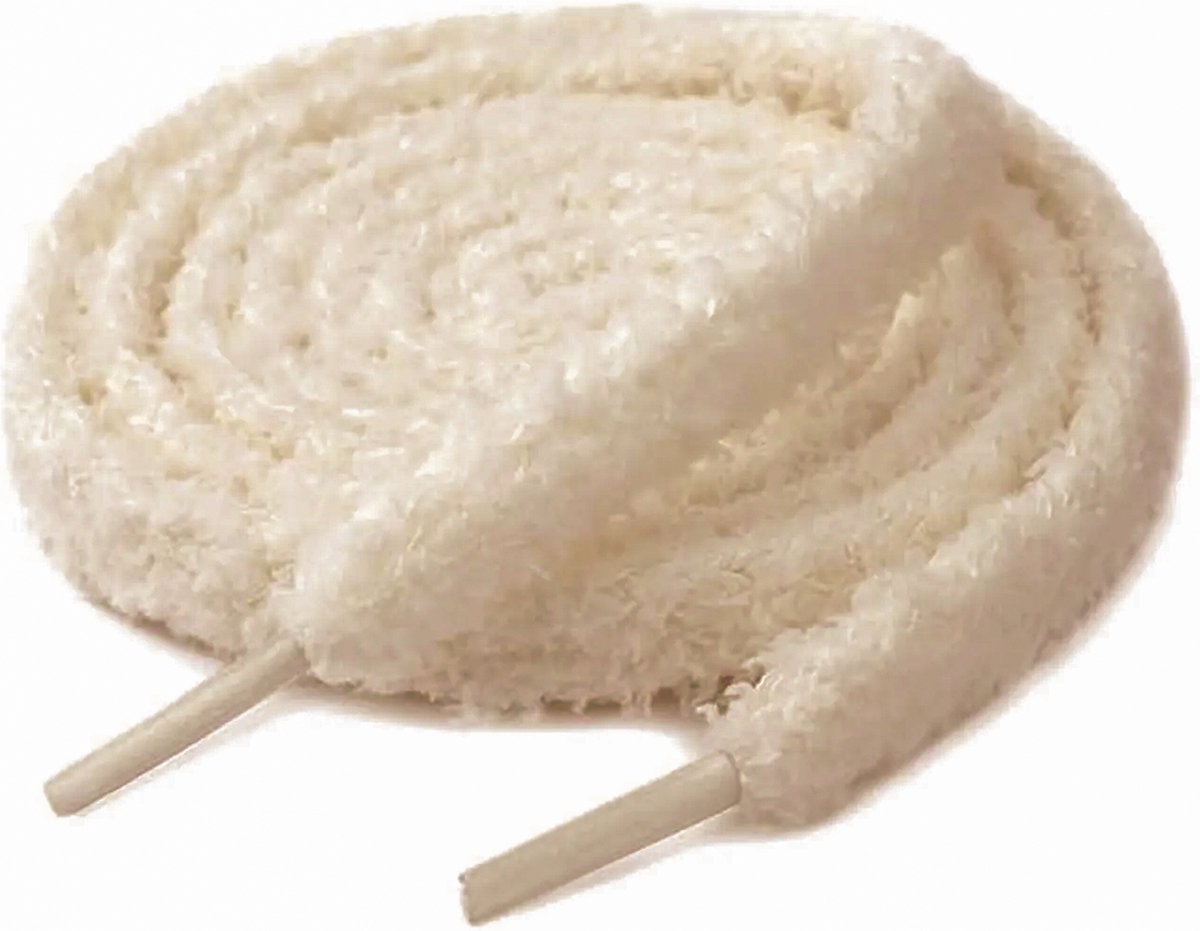 Hypedpair Fluffy Veters - Beige pluche laces voor sneakers - 140CM