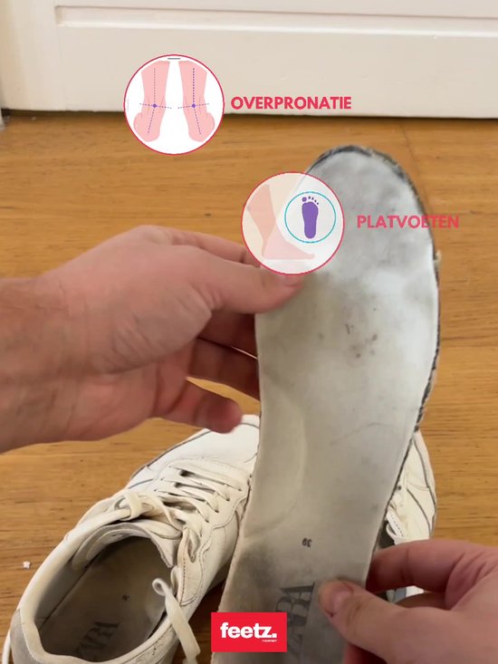 Semelles Feetz® 'ProSole' pour éperon calcanéen - Semelles intérieures médicales pour éperon calcanéen, fasciite plantaire et pieds plats - Homme et femme - Conçues par des podologues - Taille 43