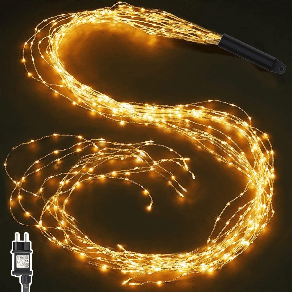 1. "Lichtsnoer Kerstboom - 2m - 400 LED's - Wit - Batterij-aangedreven - 8 Lichtmodi - Met Afstandsbediening - Voor Binnen en Buiten - Decoratieve Kerstverlichting