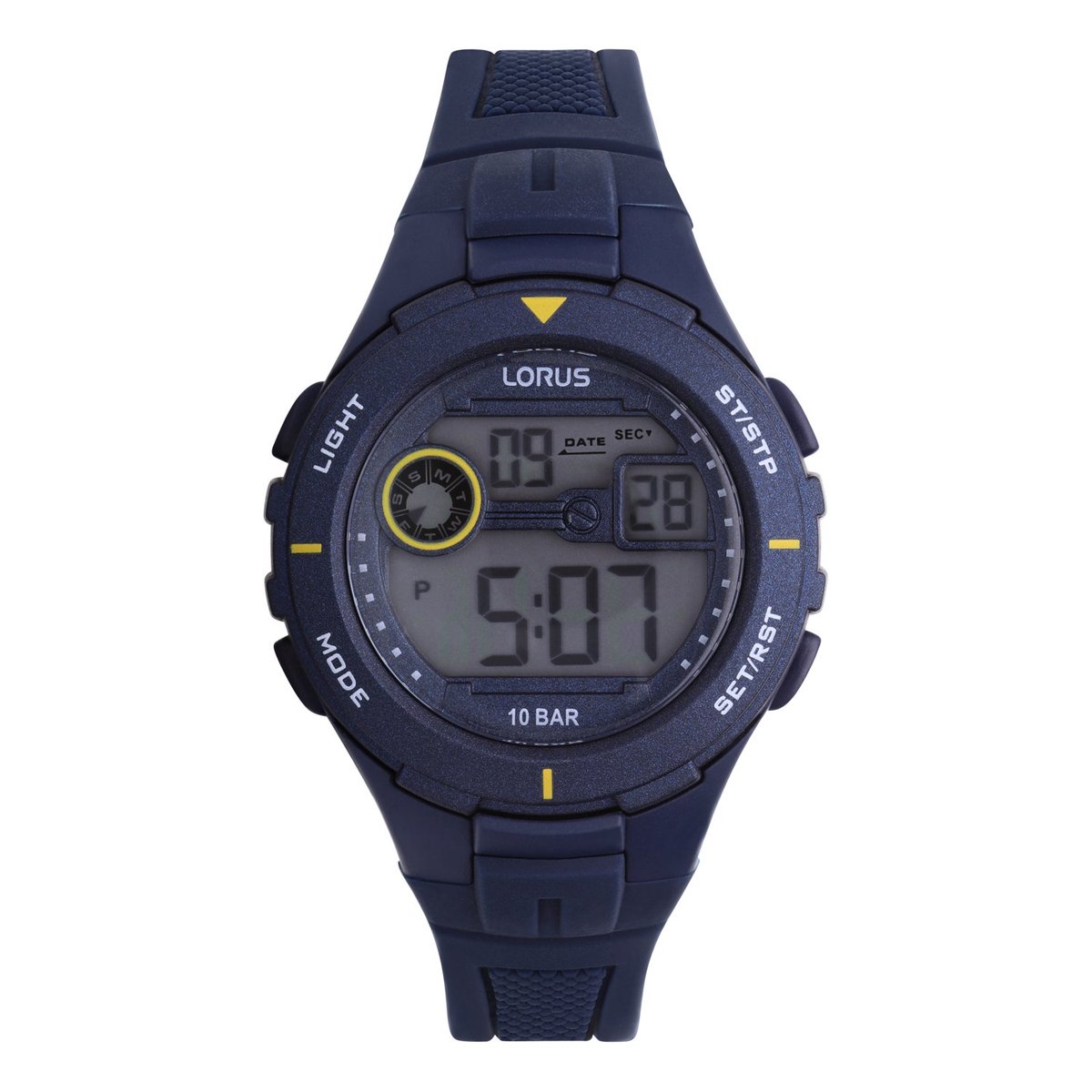 Lorus Kinder Lorus digitaal horloge silicon band blue R2383PX9 - Horloge - Siliconen - Blauw - 36 mm