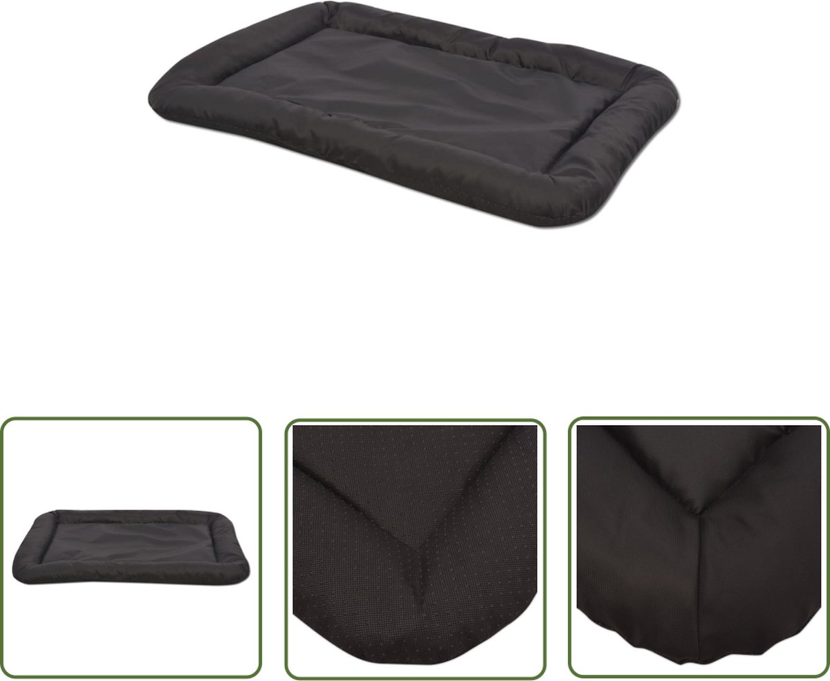 vidaXL Hondenmatras – Hondennest – Hondenmatras maat M zwart – Hondenkussentje – Slaapcomfort Hond – Waterproof Hondenmatras