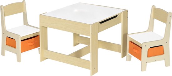 Kindertafel vos – wit – hout – sfeer voor gebruik binnenshuis Kindertafel vos – wit – hout – sfeer voor gebruik binnenshuis