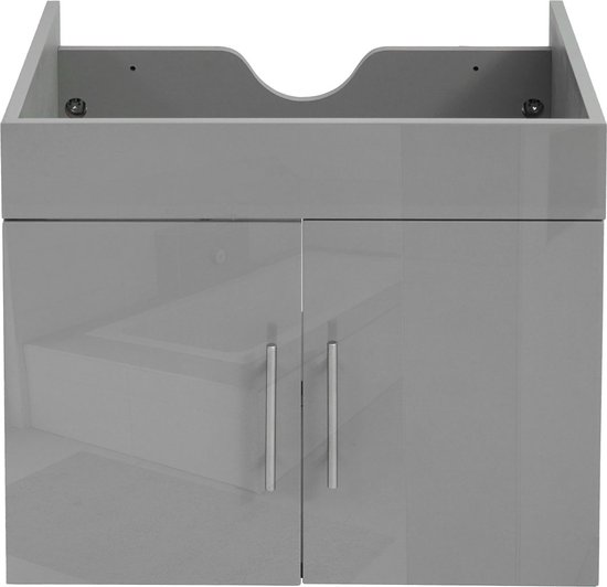 Vicco Wastafelonderkast Eliza, Grijs, 60 x 63 cm met deuren en lade Vicco Wastafelonderkast Eliza, Grijs, 60 x 63 cm met deuren en lade