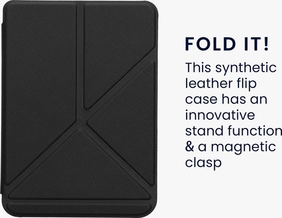 kwmobile e-reader hoesje geschikt voor Kobo Clara BW / Colour hoes - Ereader flip case met standaard - E reader cover van kunstleer - In zwart van Merkloos — afbeelding 5