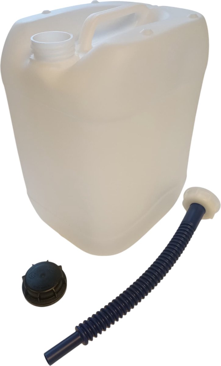 Ferrarium 3x Jerrycan 20 Liter + 3x Dop + 1x Schenktuit - Watervoorraad voor noodsituaties - water preppen - benzine jerrycan - brandstof jerrycan - wateropslag - noodsituatie jerrycan - stevige jerrycan - noodpakket - survival