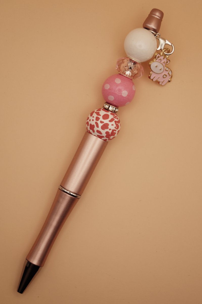 Pen - Roze - Koe - Bedeltje
