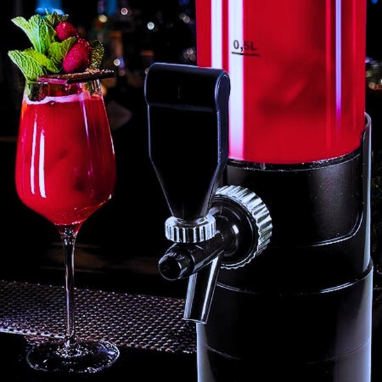 3,5 Liter Drinkzuil Biertoren Party Bierautomaat met Tap (1 x drinkzuil 50 drinkbekers
