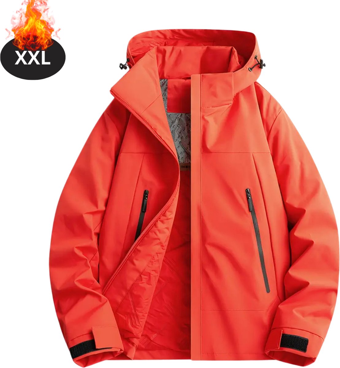 Nivard Winterjas Parka Heren Winter Jas Volwassen Stijlvol Oranje