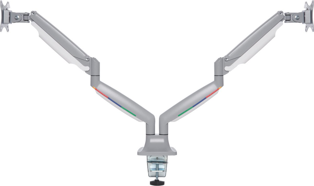 Kensington SmartFit One-Touch Dubbele Monitor arm - Voor 2 Schermen - In Hoogte Verstelbaar - Voor 13 - 32" & tot 9 KG - Grijs thumbnail 2