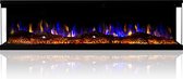 Elegance 3D 36 - Elektrische sfeerhaard - Haard kachel met verwarming - 3 ZIJDIG Inbouw Sfeerhaarden - Cinewall 3D sfeerhaard - 91 x 44 cm