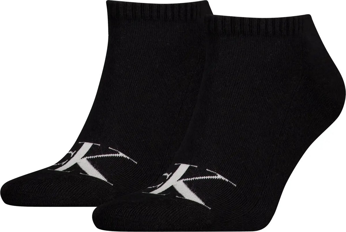 Calvin Klein 2-paar sneakersokken Logo monogram Zwart
