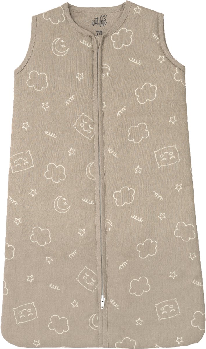 With Love Sleep Winter Slaapzak - Zonder Mouw - Zand - 110 cm