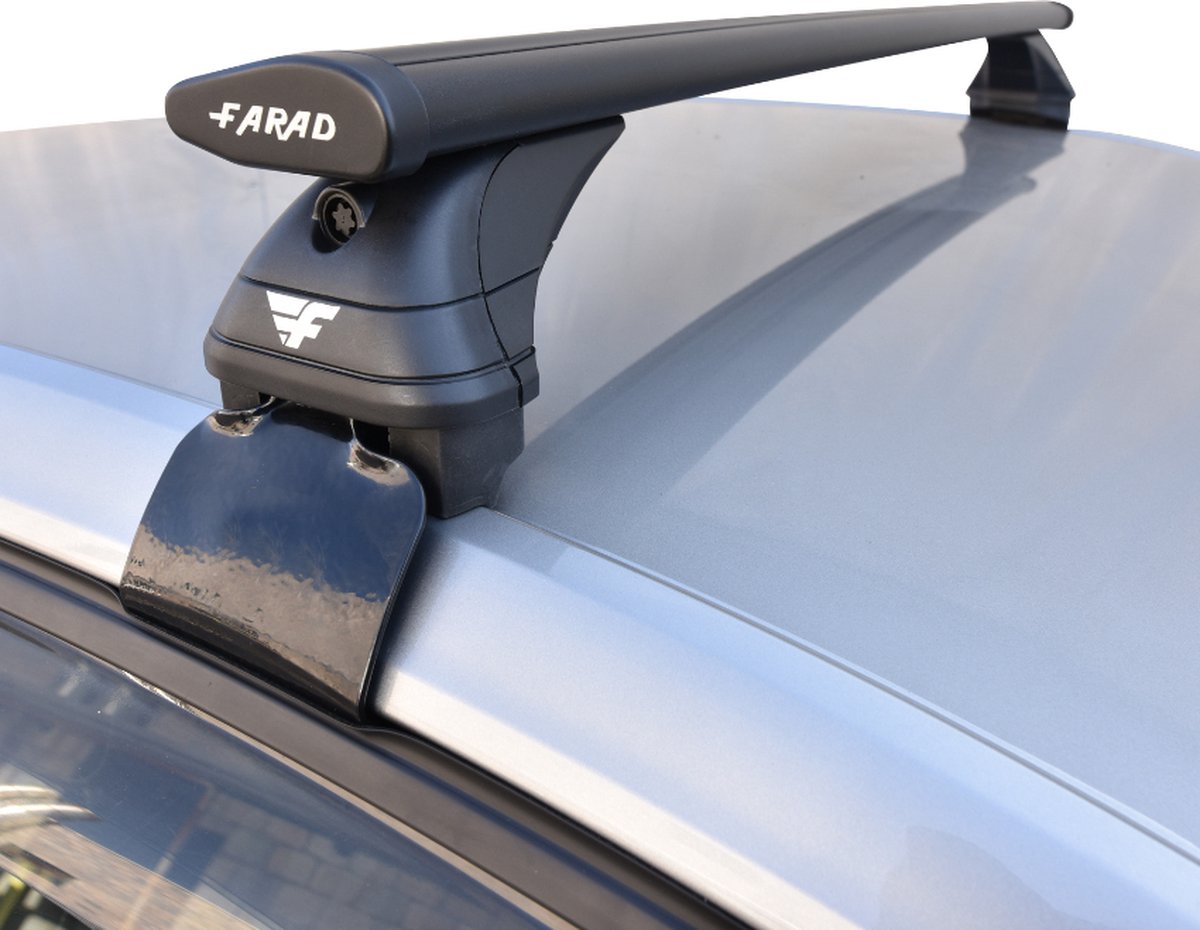 Dakdragers geschikt voor de Alfa Romeo Tonale vanaf 2022 glad dak - Aluminium - Hoog laadvermogen 100kg - Wingbar - Zwart - Merk Farad