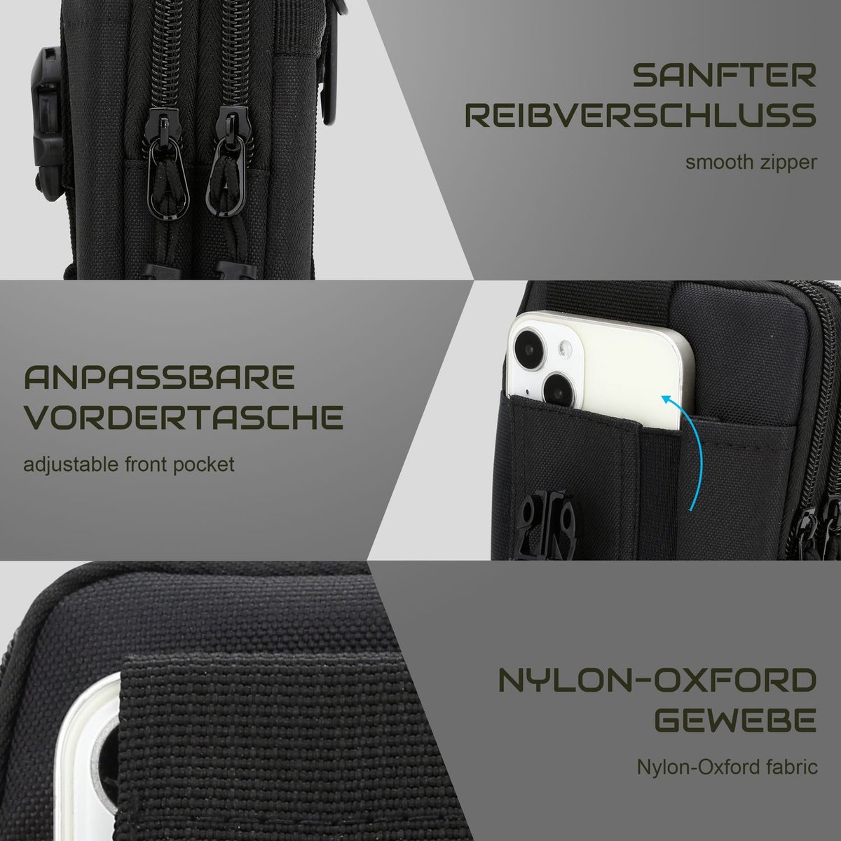 Étui de Portable pour Wiko Y62 Ceinture Sac Compartiment Cartes Mince
