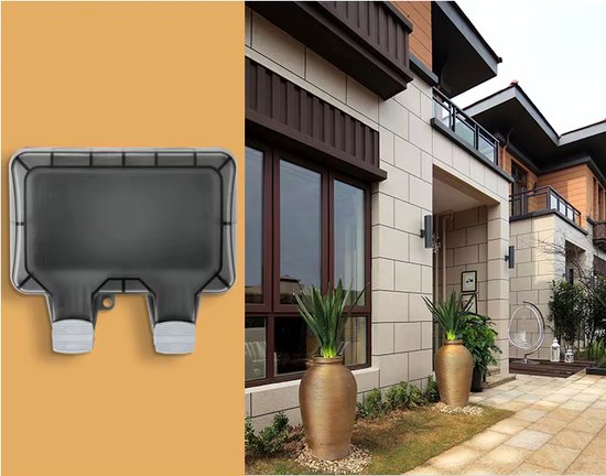 Prise extérieure IP66 durable avec deux Prises électriques – Anti-poussière et étanche (16 A)