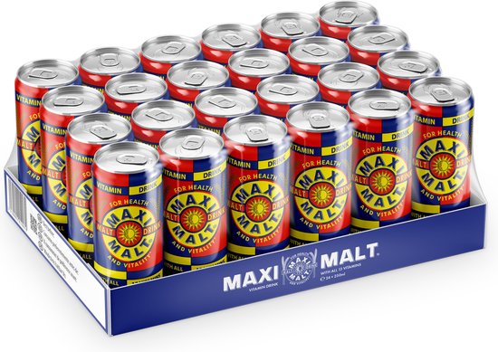Maxi Malt - Non-alcoholische Moutdrank met 13 Vitamines - Verfrissend en Voedzaam - 24 x 250ml