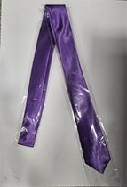 Stropdas - plastron - DAS - Glanzende stof - fel paars