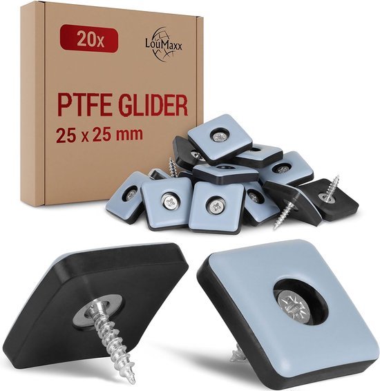 BREANIFULL 20 x PTFE stelpoten, robuuste glijvoetjes met M6