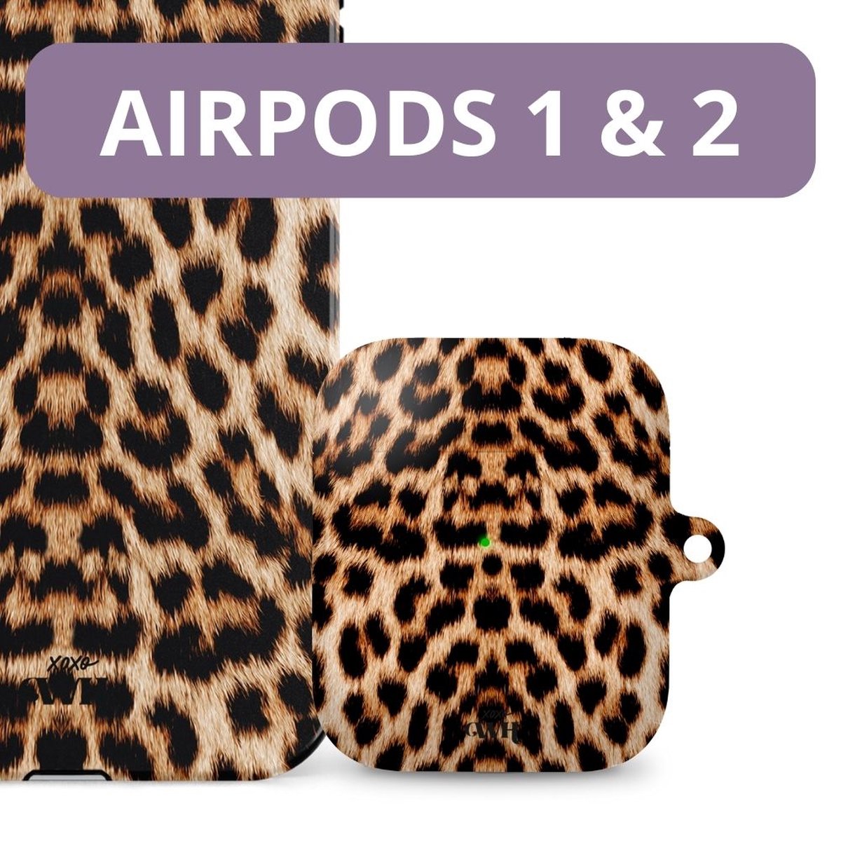iPhone 16 hoesje Wild Thing panterprint double layer met AirPods 1 & 2 case beschermhoes siliconen - Afbeelding 4